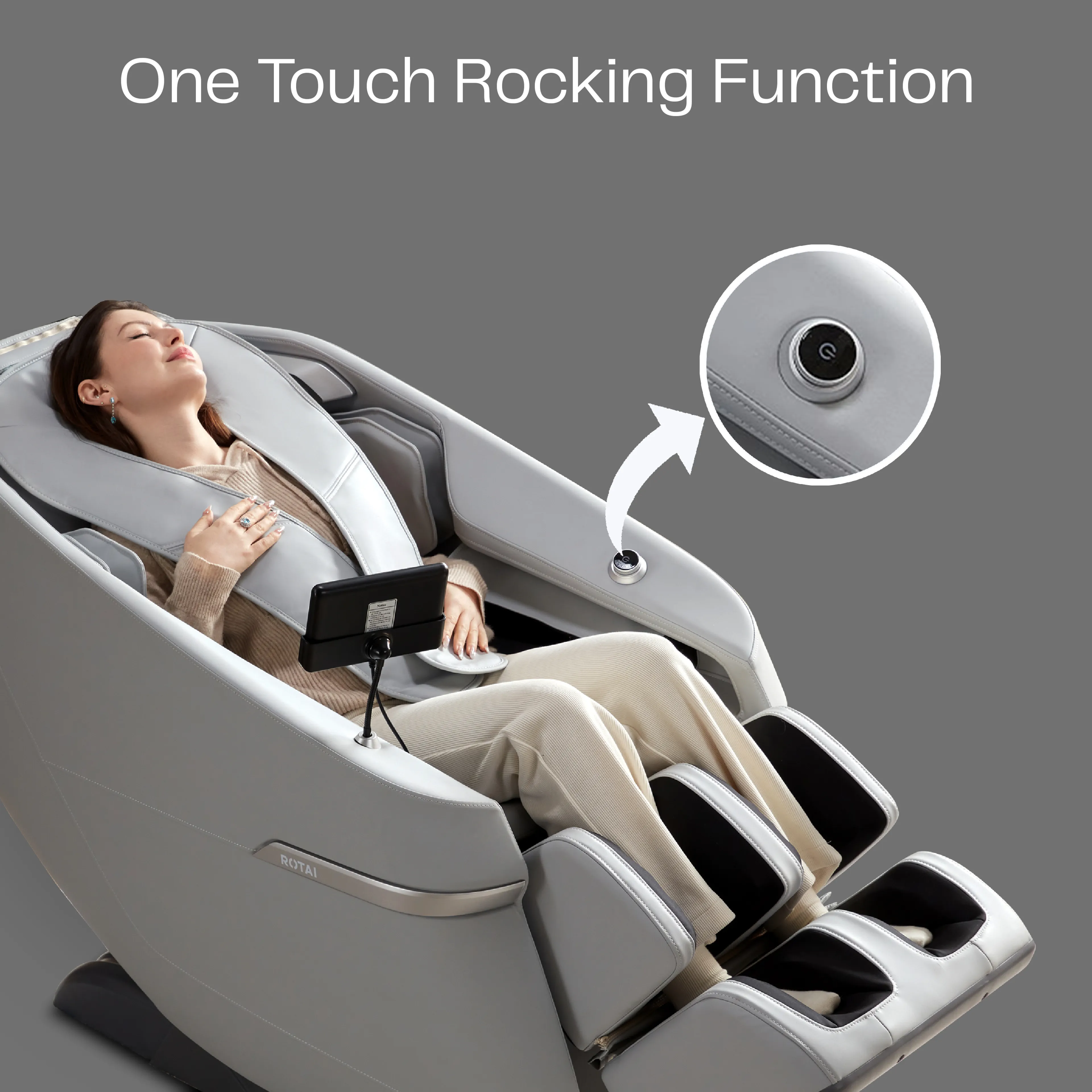 Ekanite 2 in 1 Massage Chair and Sofa (Grey)